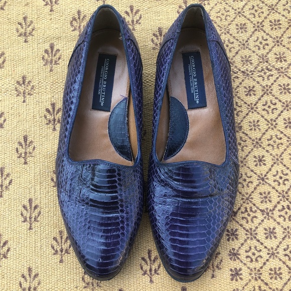 Giorgio Brutini Genuine Snake Skin Slip On Loafer - Picture 1 of 7